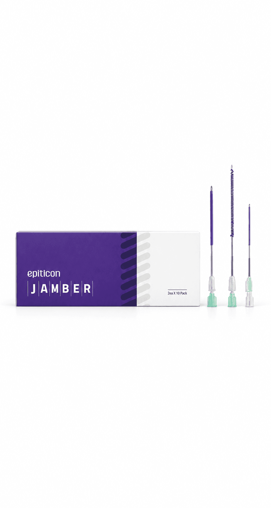 잼버(JAMBER) 실리프팅 제품 박스와 캐뉼라